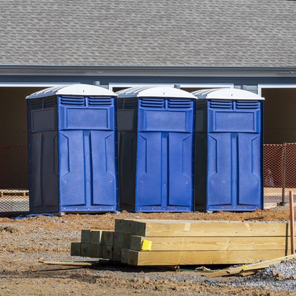 what is the expected delivery and pickup timeframe for the porta potties in Jackpot